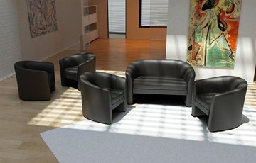 Двухместный офисный диван Крон, экокожа в Симферополе - предосмотр 1